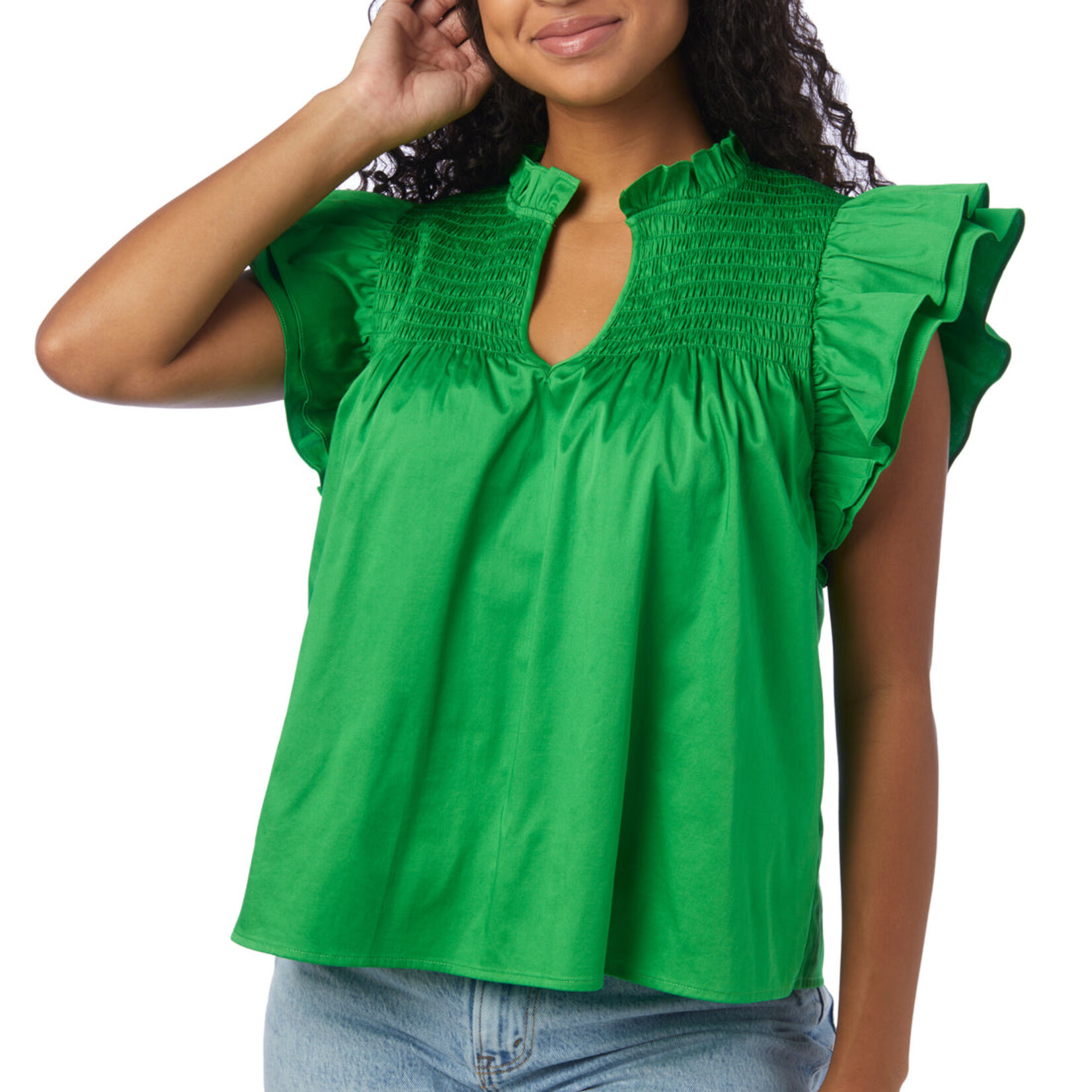 Crosby By Mollie Burch Layla Top - Bright Fern
