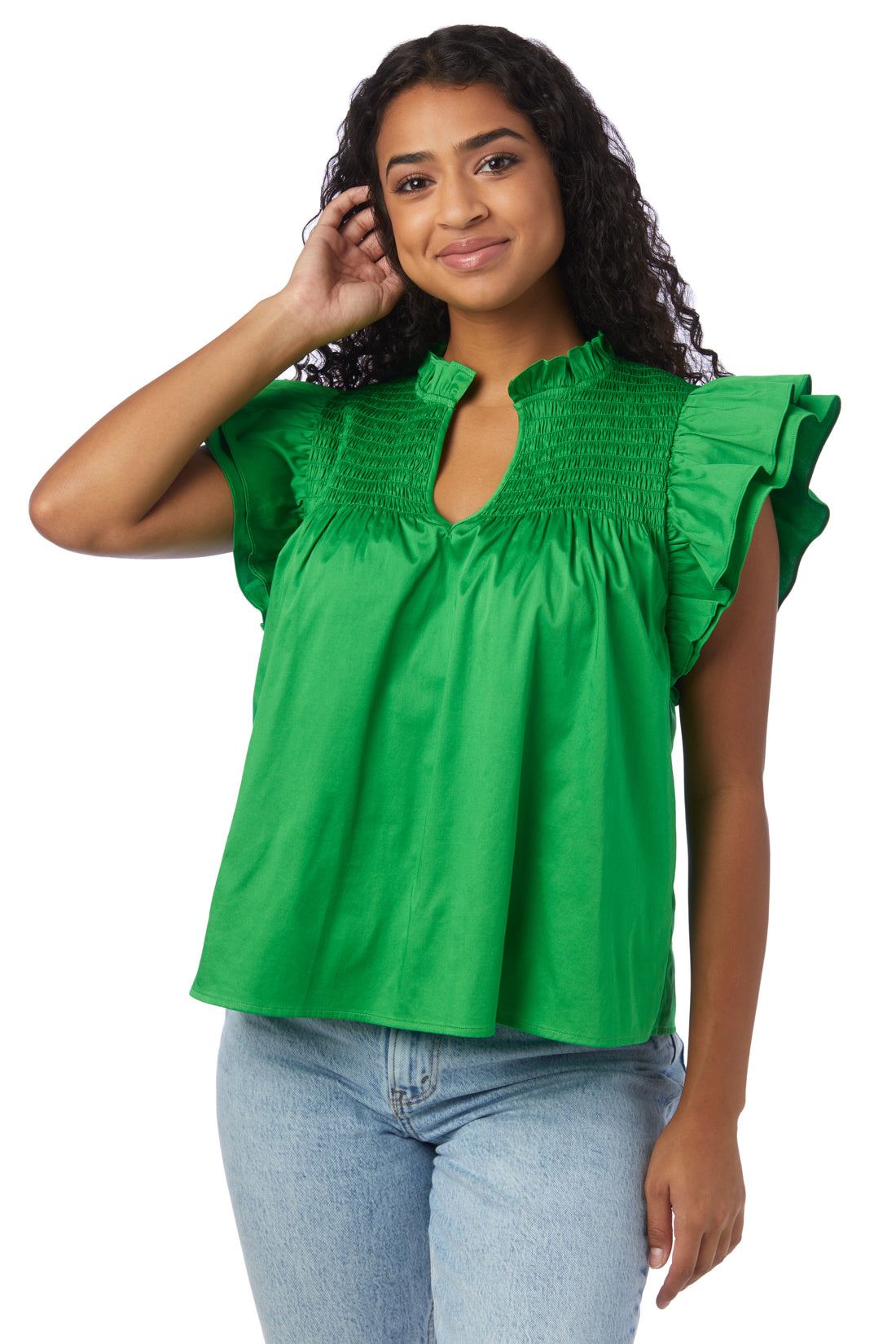 Crosby By Mollie Burch Layla Top - Bright Fern