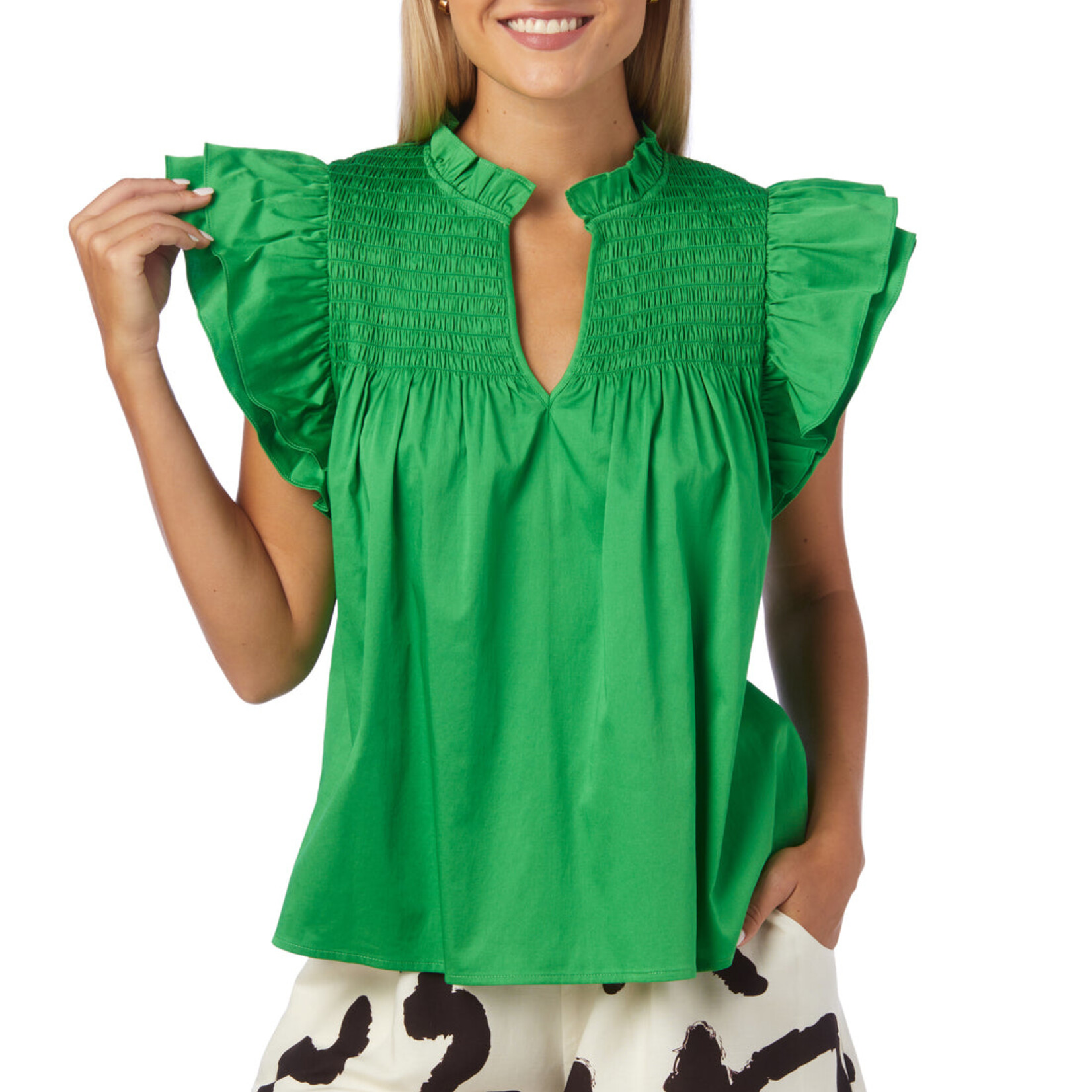 Crosby By Mollie Burch Layla Top - Bright Fern