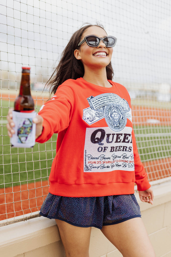 Queen of Sparkles Queen of Beers Sweatshirt