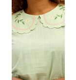 Sugarhill Brighton Macie Scallop Collar Top Floral Embroidery