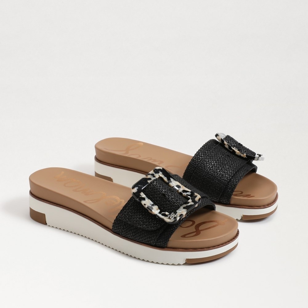 Ariane Black Slide Sandal The Shoe Attic