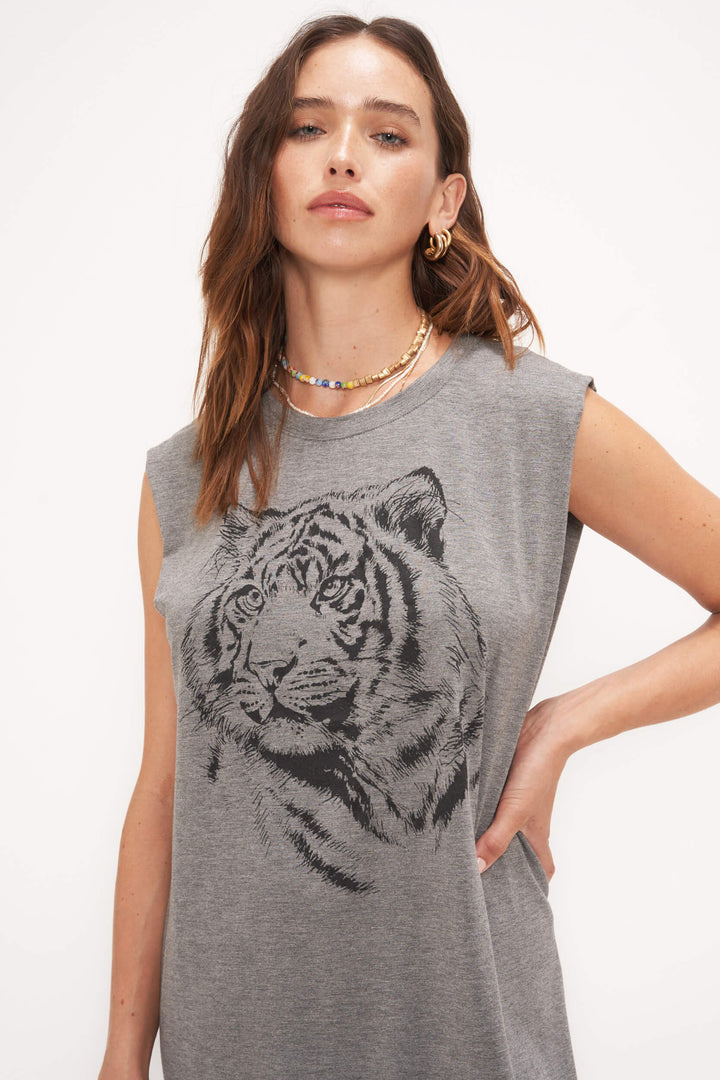 Project Social T Tiger Portrait Dress