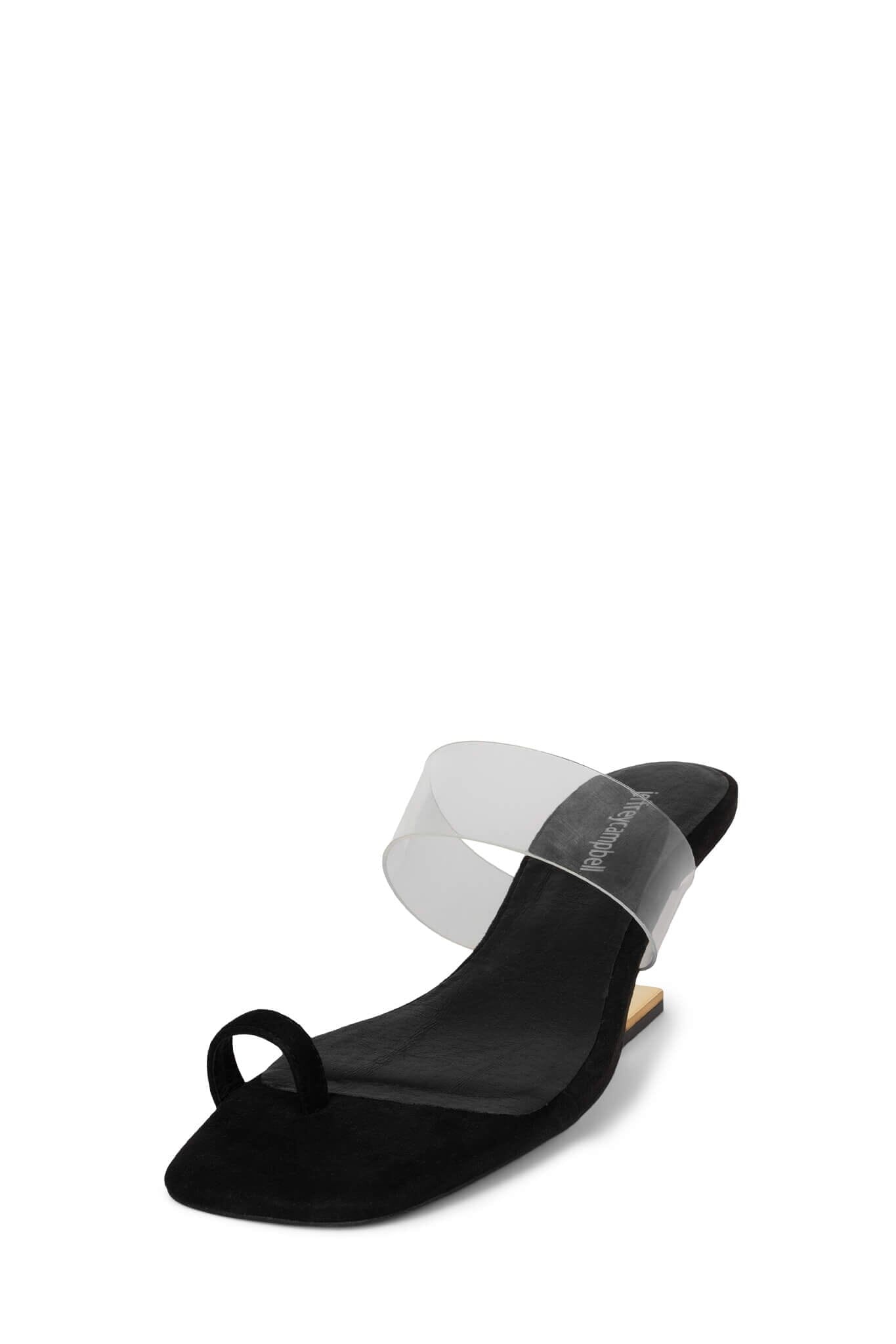 Jeffrey Campbell Calculate Black Suede Sandal