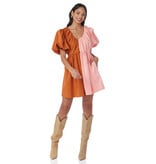 Crosby By Mollie Burch Raines Dress Salmon/Clay