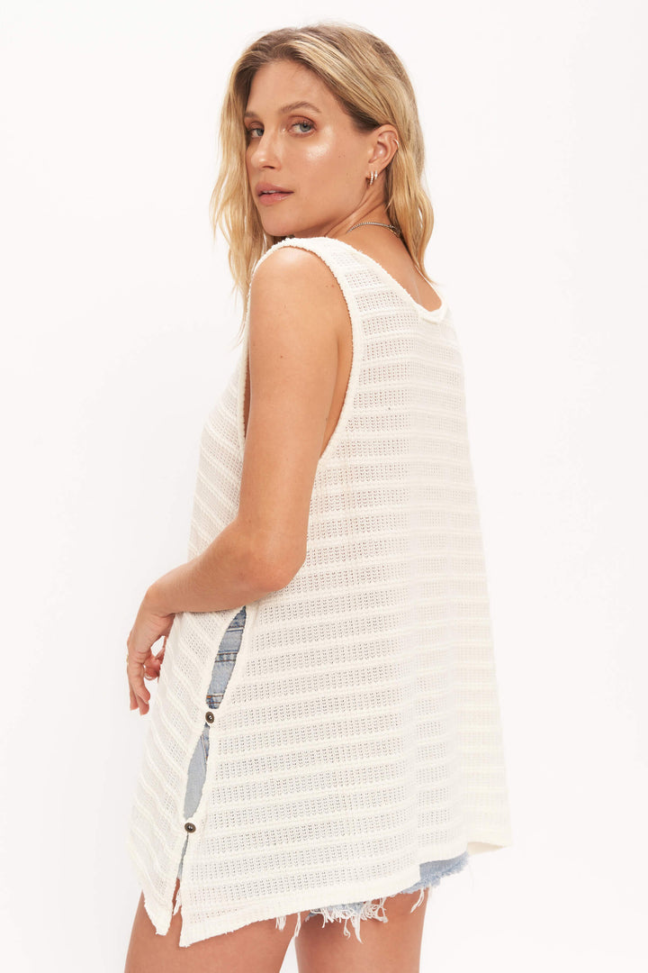 Project Social T Runaway Stripe Washed Tank