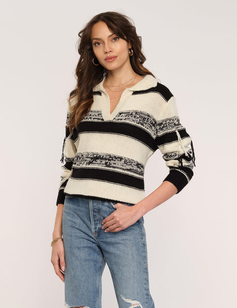 Heartloom Joy Sweater in Ivory Stripe