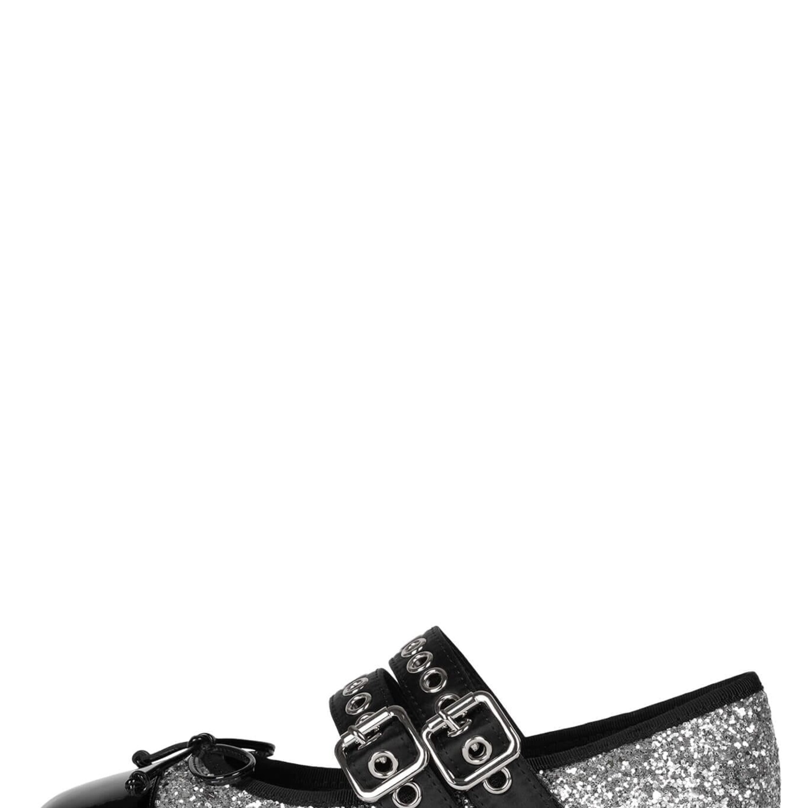 Jeffrey Campbell BALLETIC SILVER GLITTER BLACK