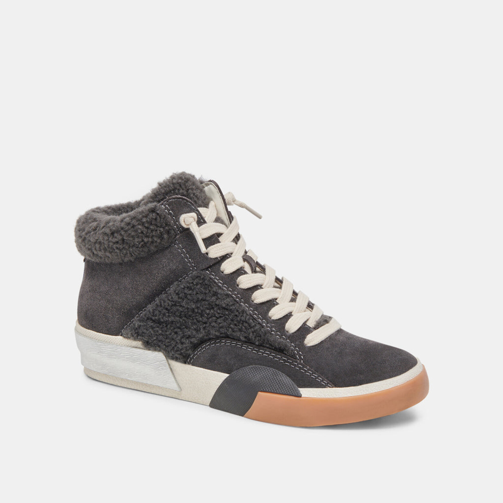 Dolce Vita Zilvia Plush Sneakers Anthracite Suede