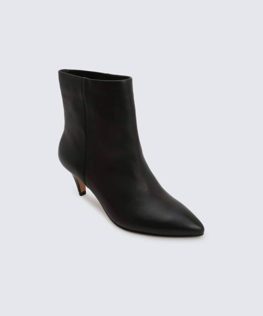Dee Onyx Leather Bootie - The Shoe Attic