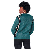 Emily McCarthy Poppy Pullover Sweater - Metallic Green