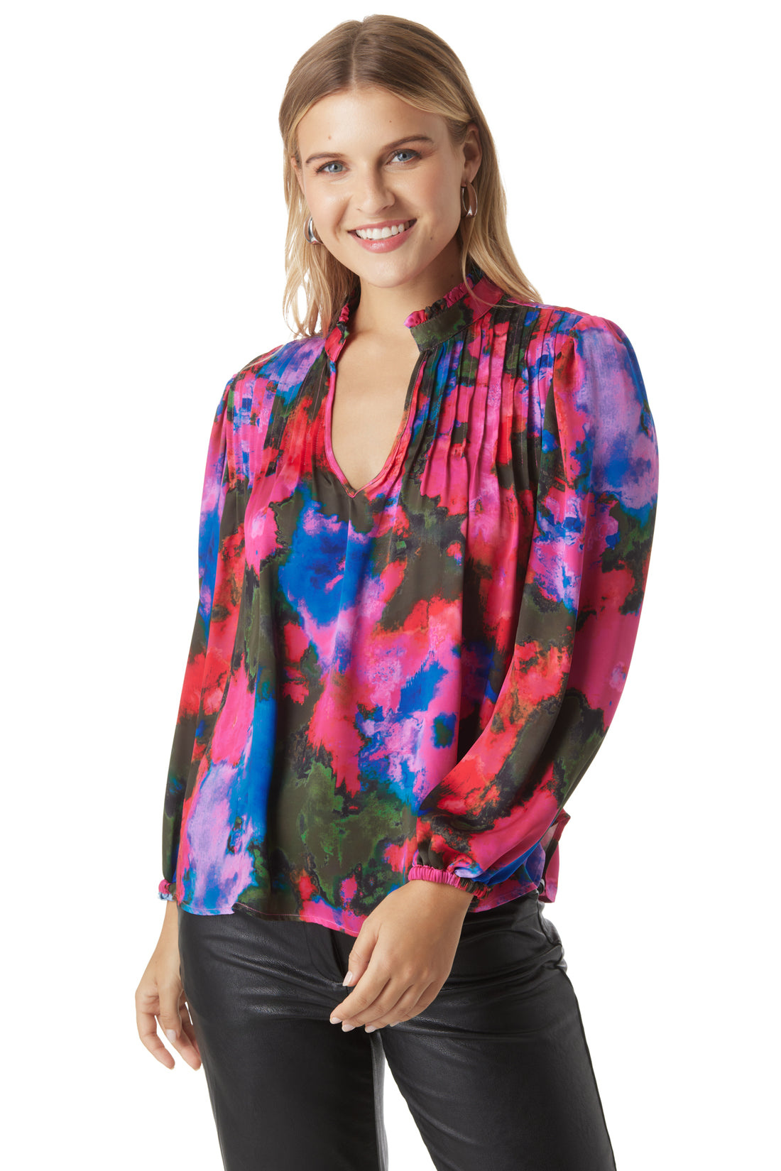 Crosby By Mollie Burch Gabby Blouse Blurred Floral