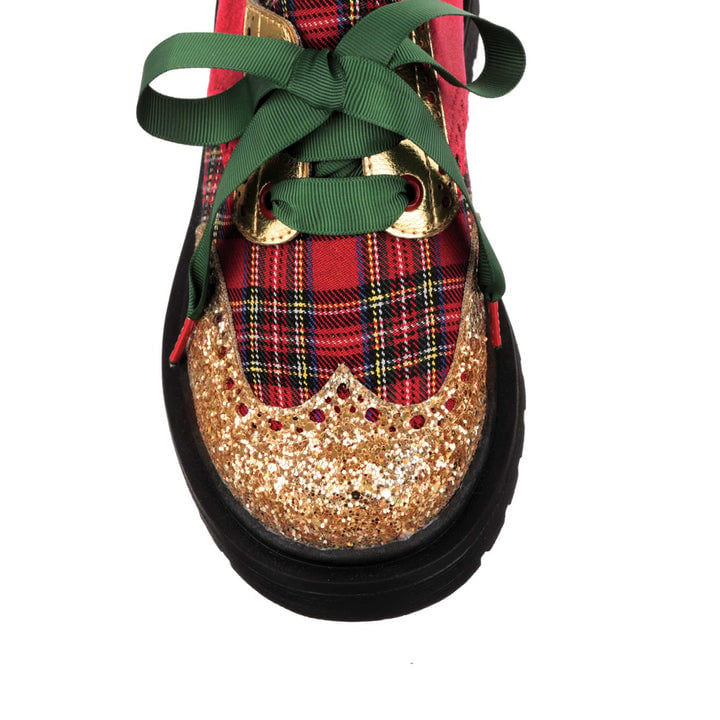 Irregular Choice Smart N Spiffy Christmas Plaid