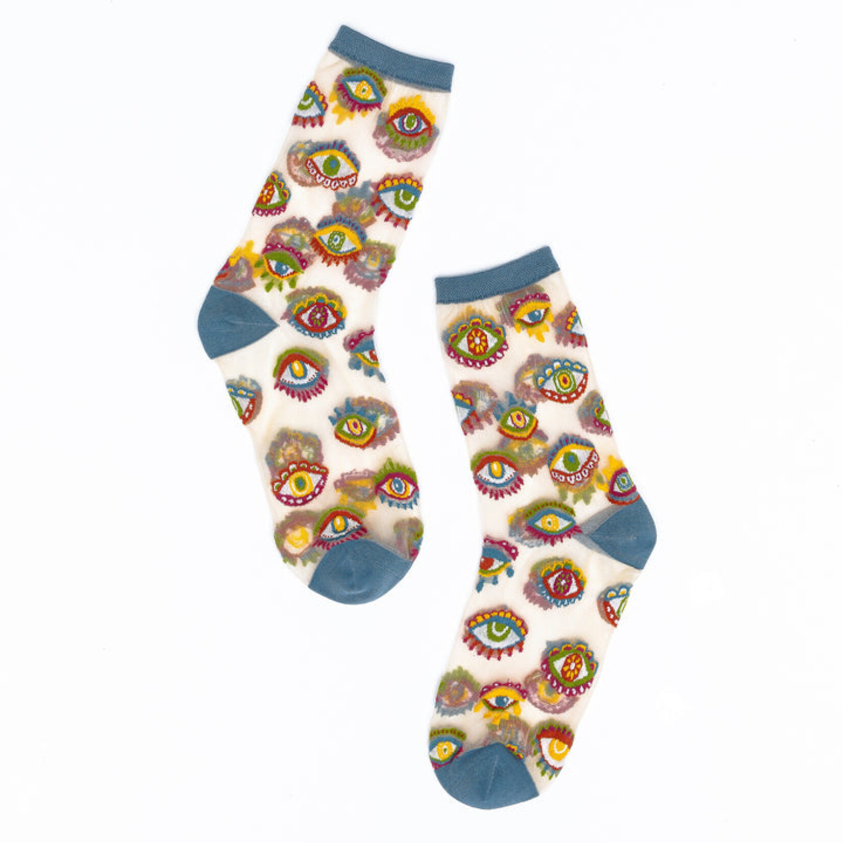 Evil Eye Sheer Crew Sock