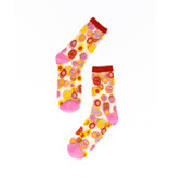 Smiley Face Daisy Sheer Crew Sock