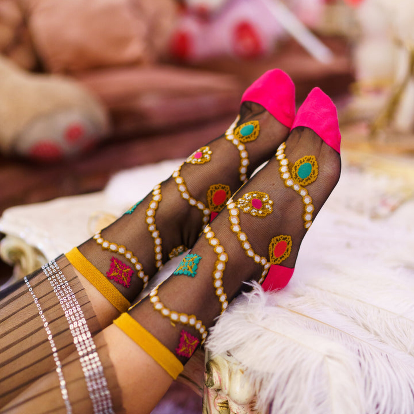 Pearls and Jewels Socks