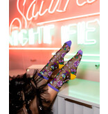 '80s Disco Black Sheer Crew Sock