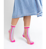 Candy Stripe Ruffle Crew Sock