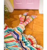Candy Stripe Ruffle Crew Sock