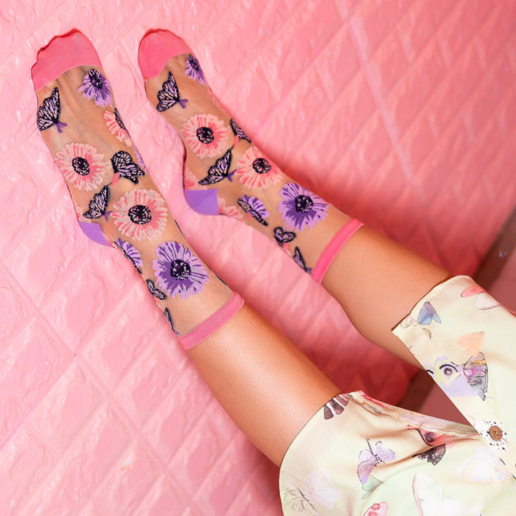 Sunflower Sheer Crew Sock