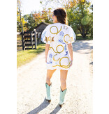 Queen of Sparkles White Cowgirl Icon Poof Sleeve Dress