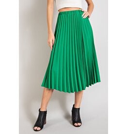 Lucas Kelly Green Pleated Skirt