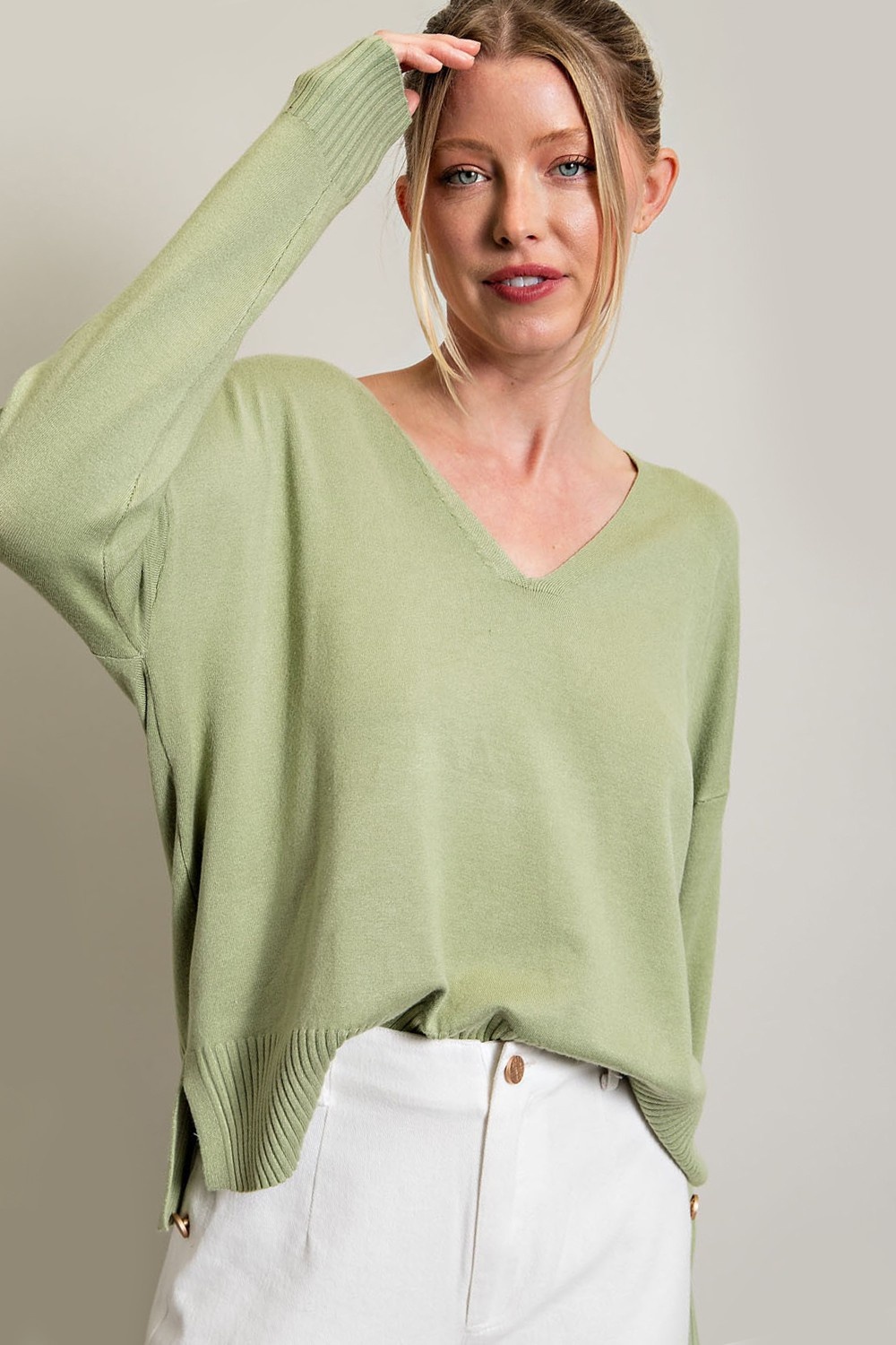 Gianna V neck knit top