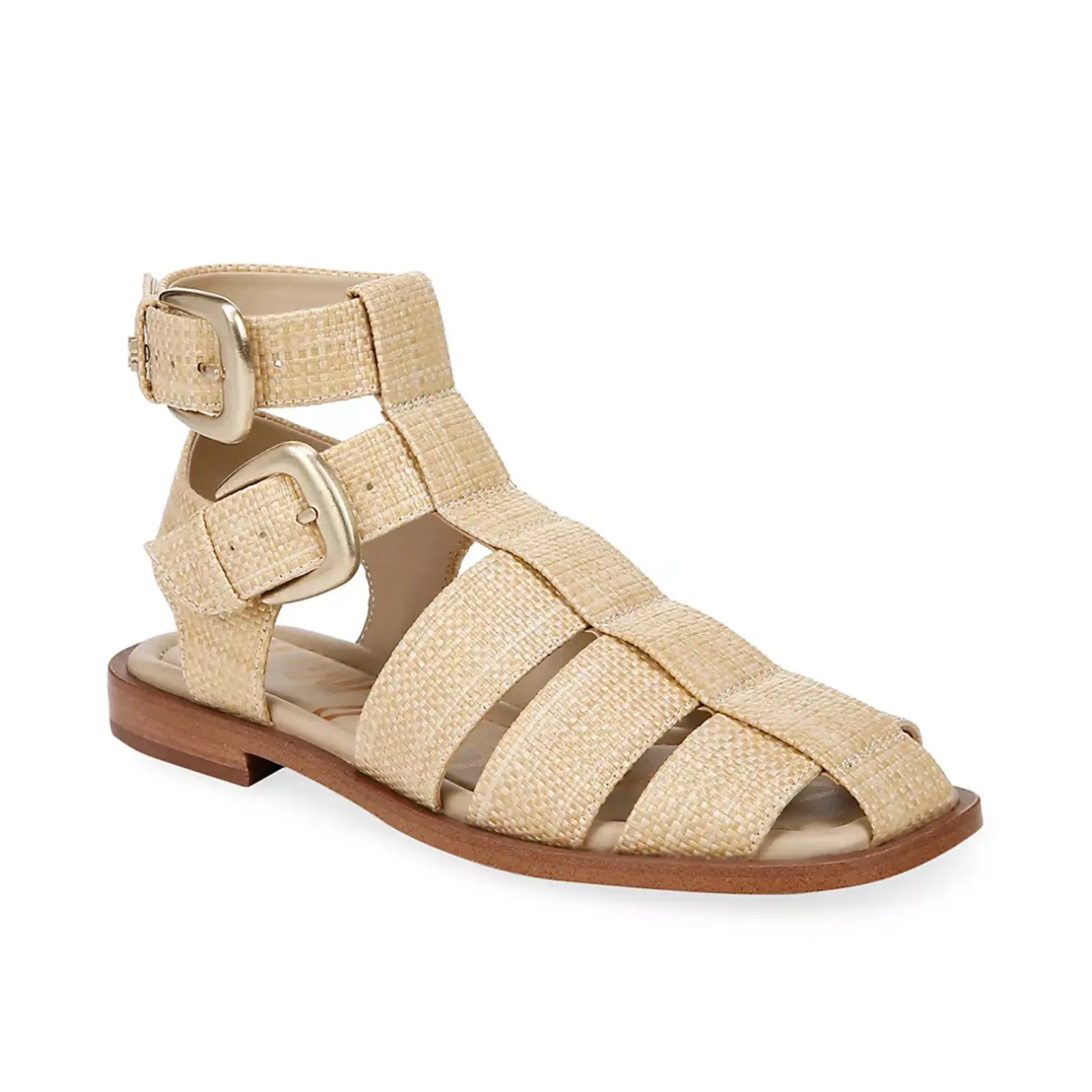 Sam Edelman Dawn Ankle Buckle Sandal Bleached Beechwood Weave