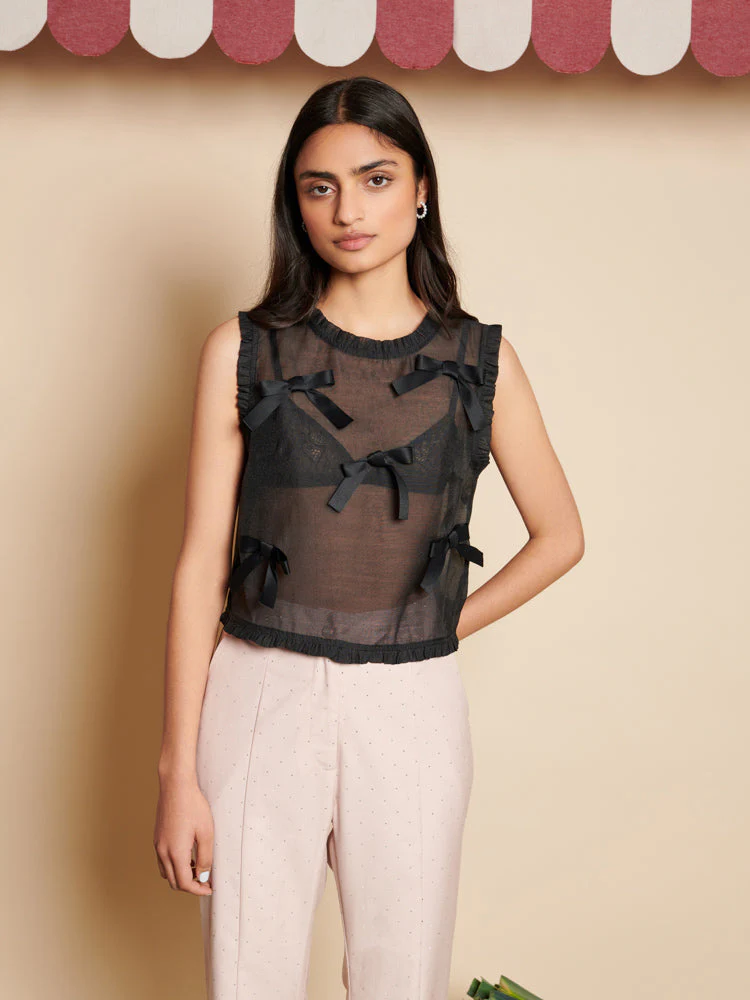 Sister Jane Butter Bow Ruffle Top