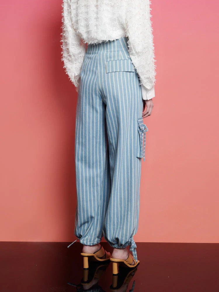 Sister Jane Cleo Striped Cargo Trousers