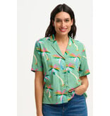 Sugarhill Brighton Santana Shirt - Green, Rainbow Palms