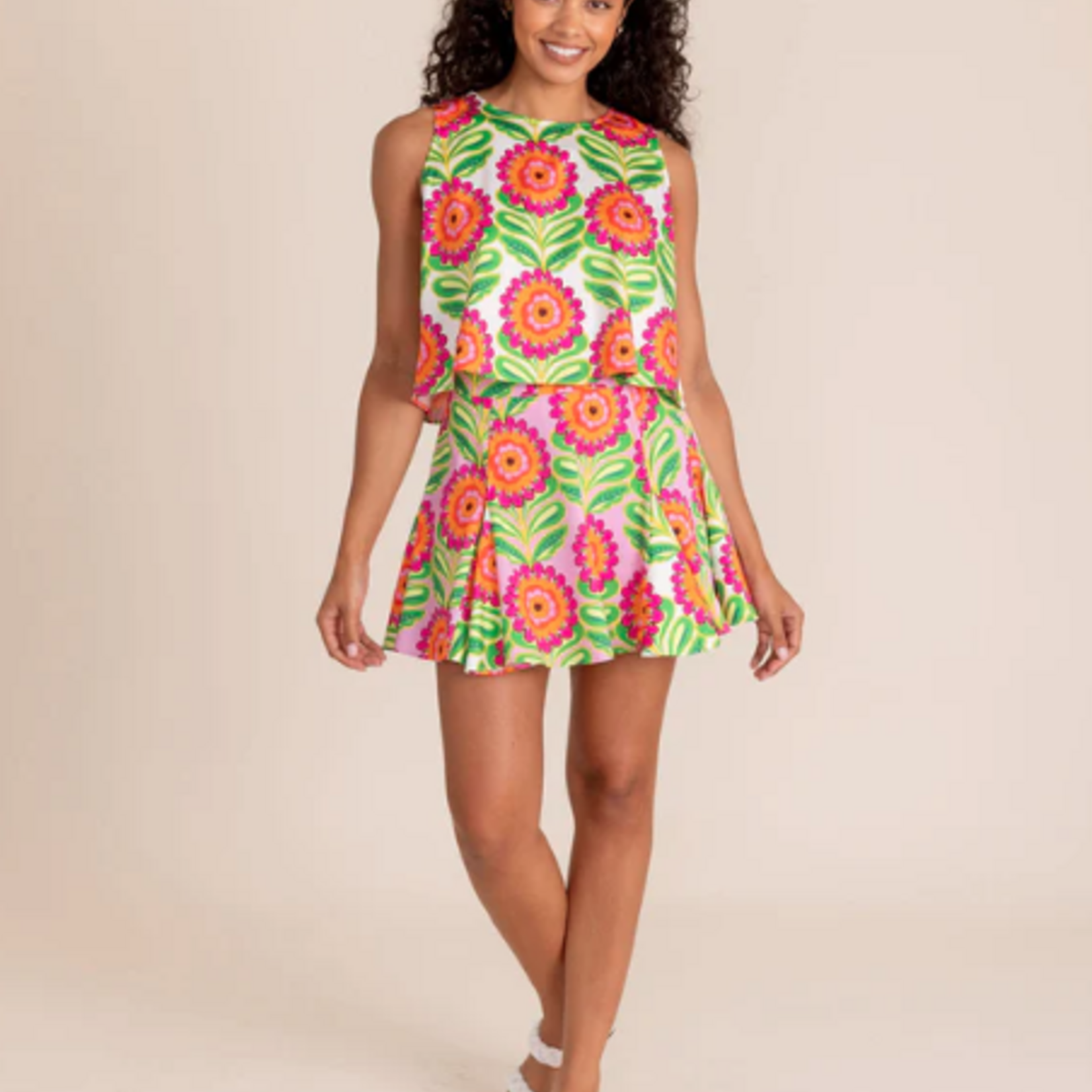 Alden Adair Nicole Tank White Sunflower