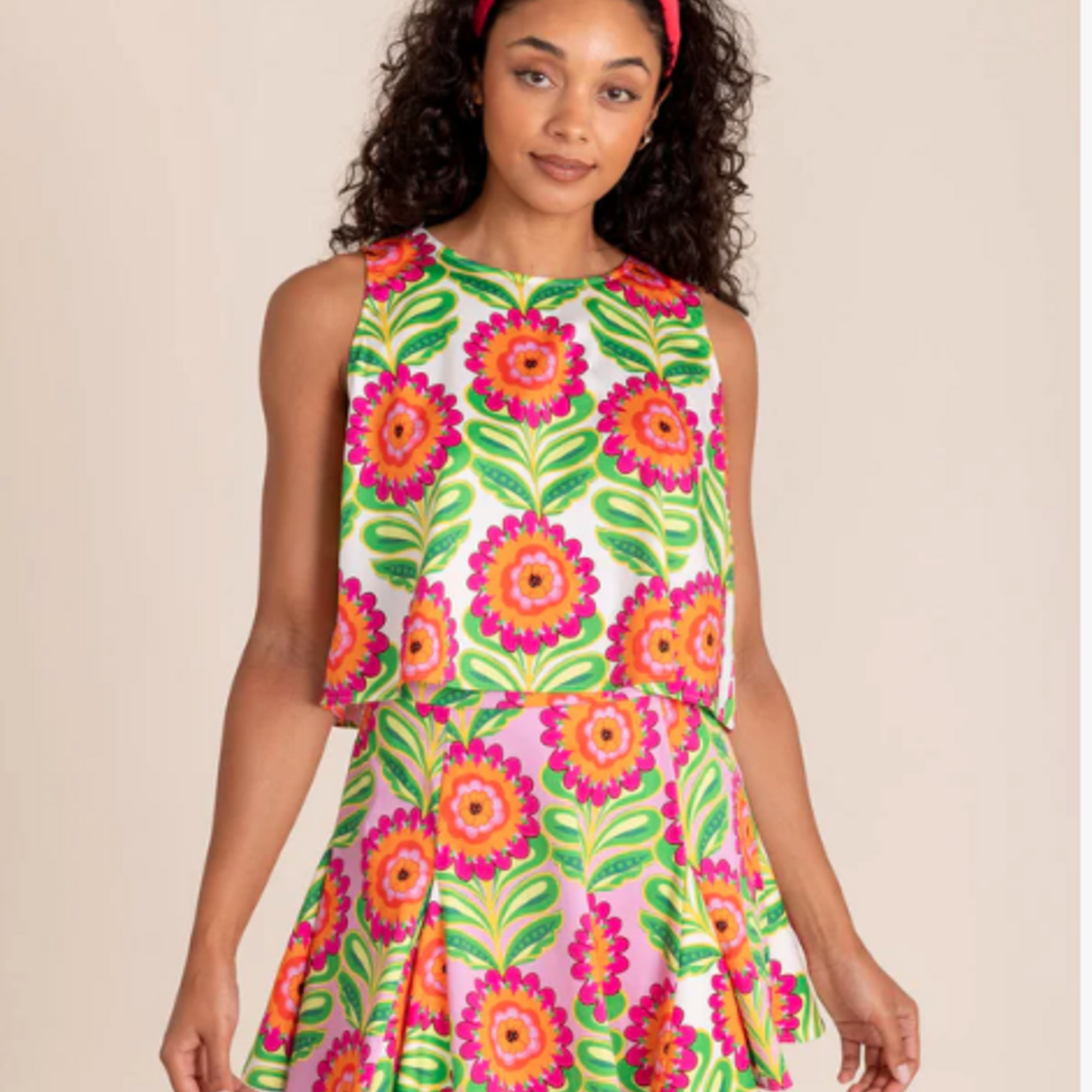 Alden Adair Nicole Tank White Sunflower