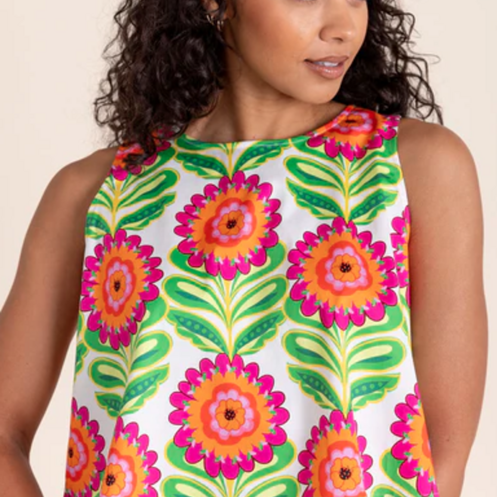 Alden Adair Nicole Tank White Sunflower