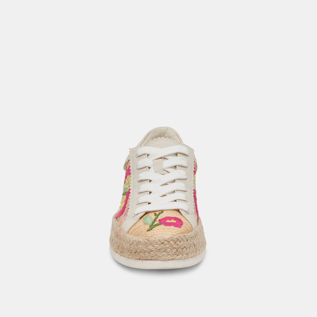 Dolce Vita Azalia Floral Raffia Sneakers