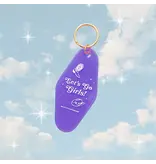 Party Mountain Paper Co Let's Go Girls Motel Tag Keychain