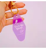 Party Mountain Paper Co Let's Go Girls Motel Tag Keychain