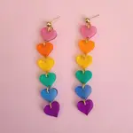 Rainbow Heart Earrings