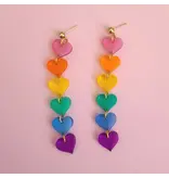 Rainbow Heart Earrings