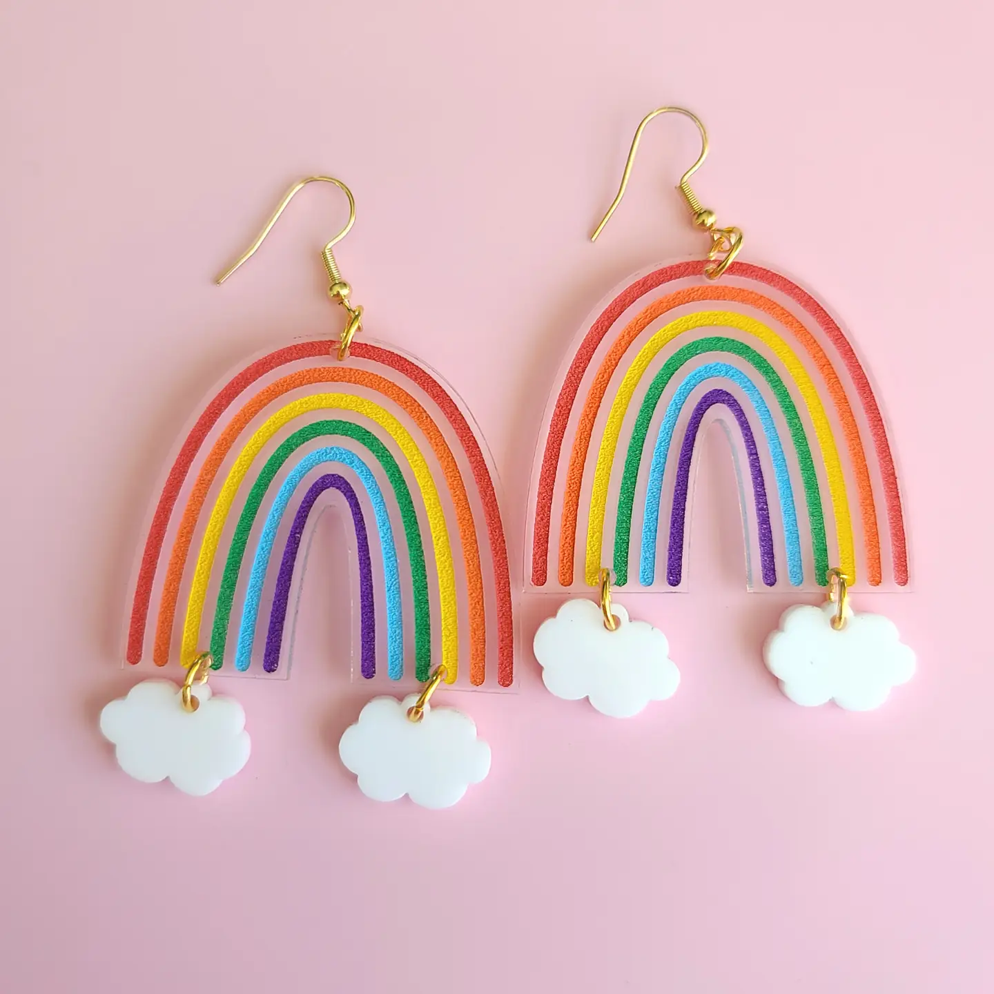 Rainbow with Clouds Earrings