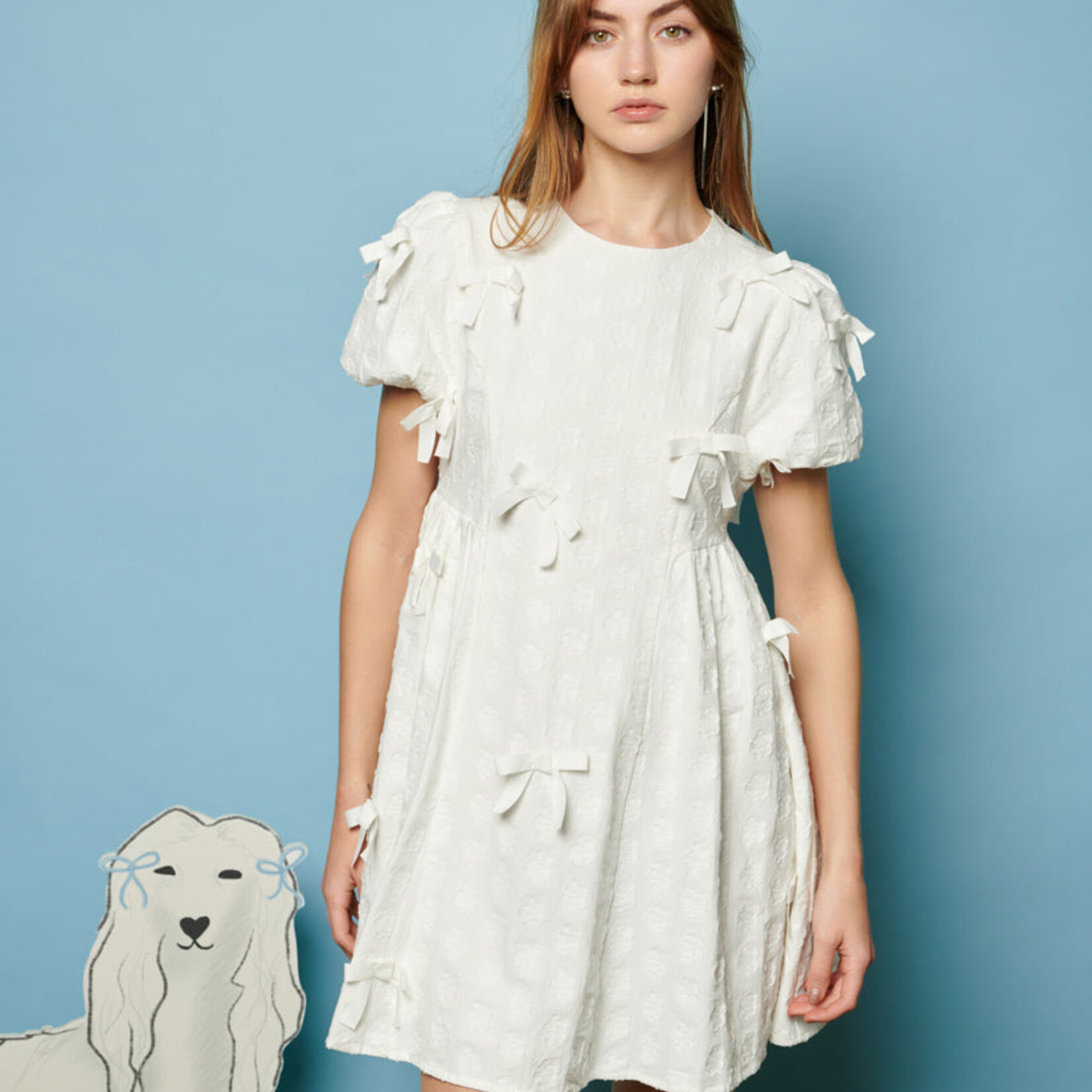 Sister Jane NANA JACQUARD BOW DRESS