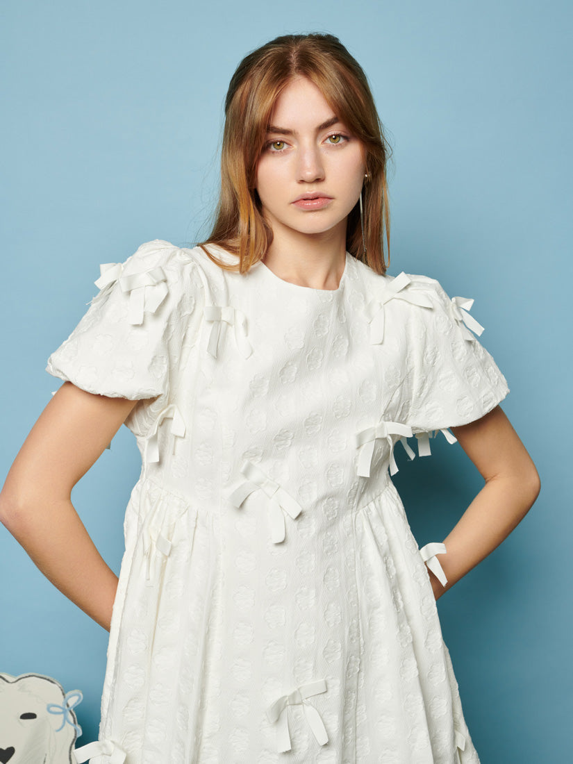 Sister Jane NANA JACQUARD BOW DRESS