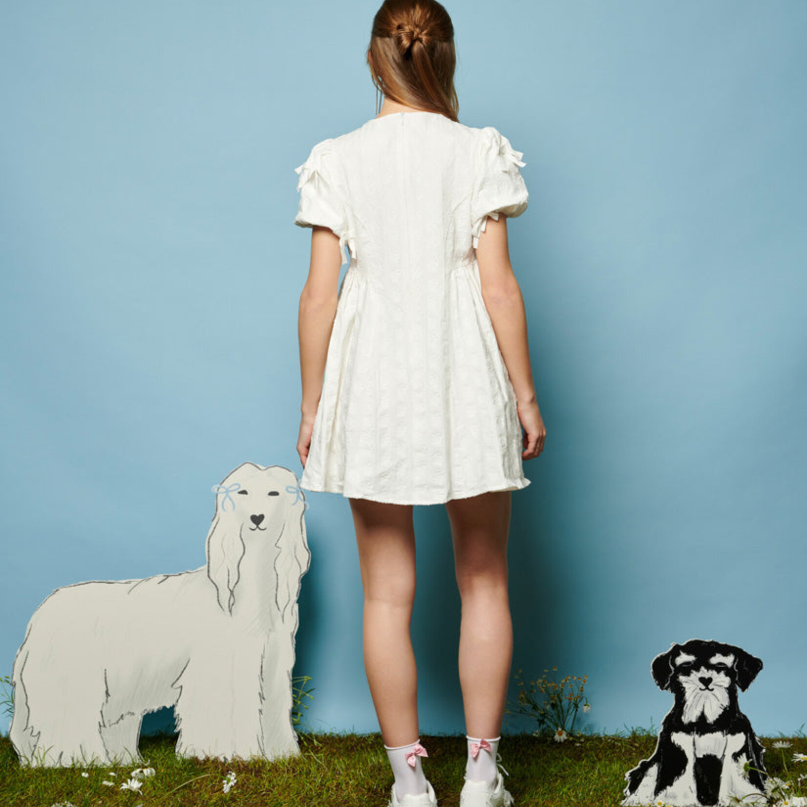 Sister Jane NANA JACQUARD BOW DRESS