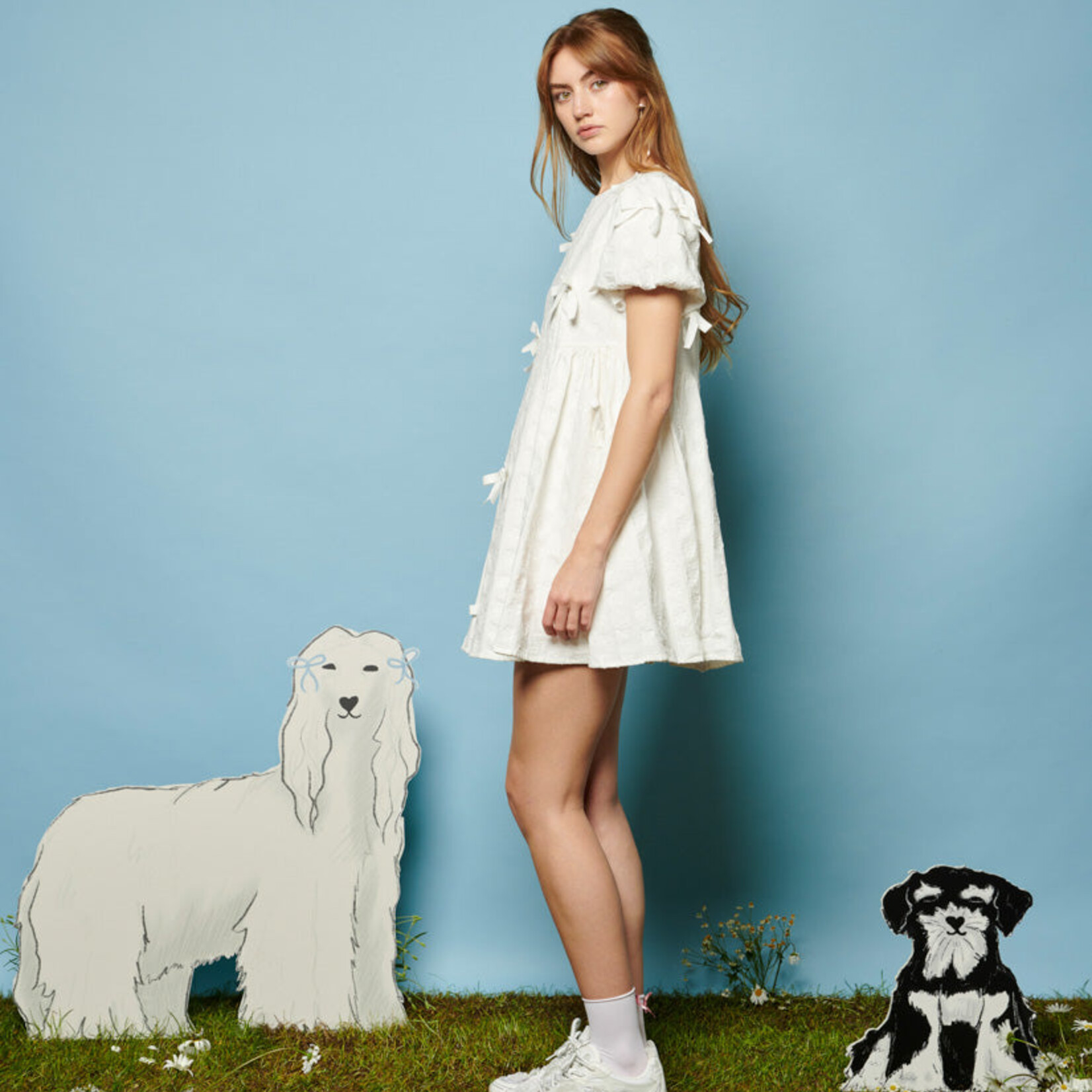 Sister Jane NANA JACQUARD BOW DRESS