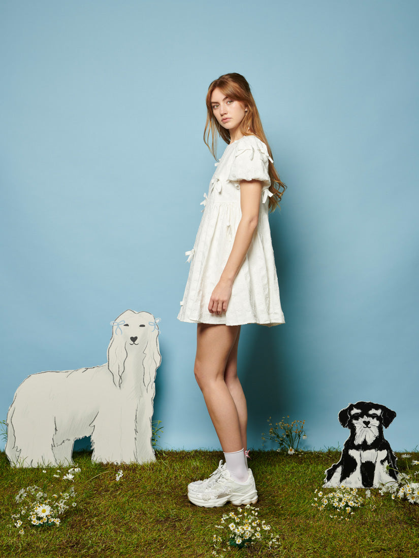 Sister Jane NANA JACQUARD BOW DRESS
