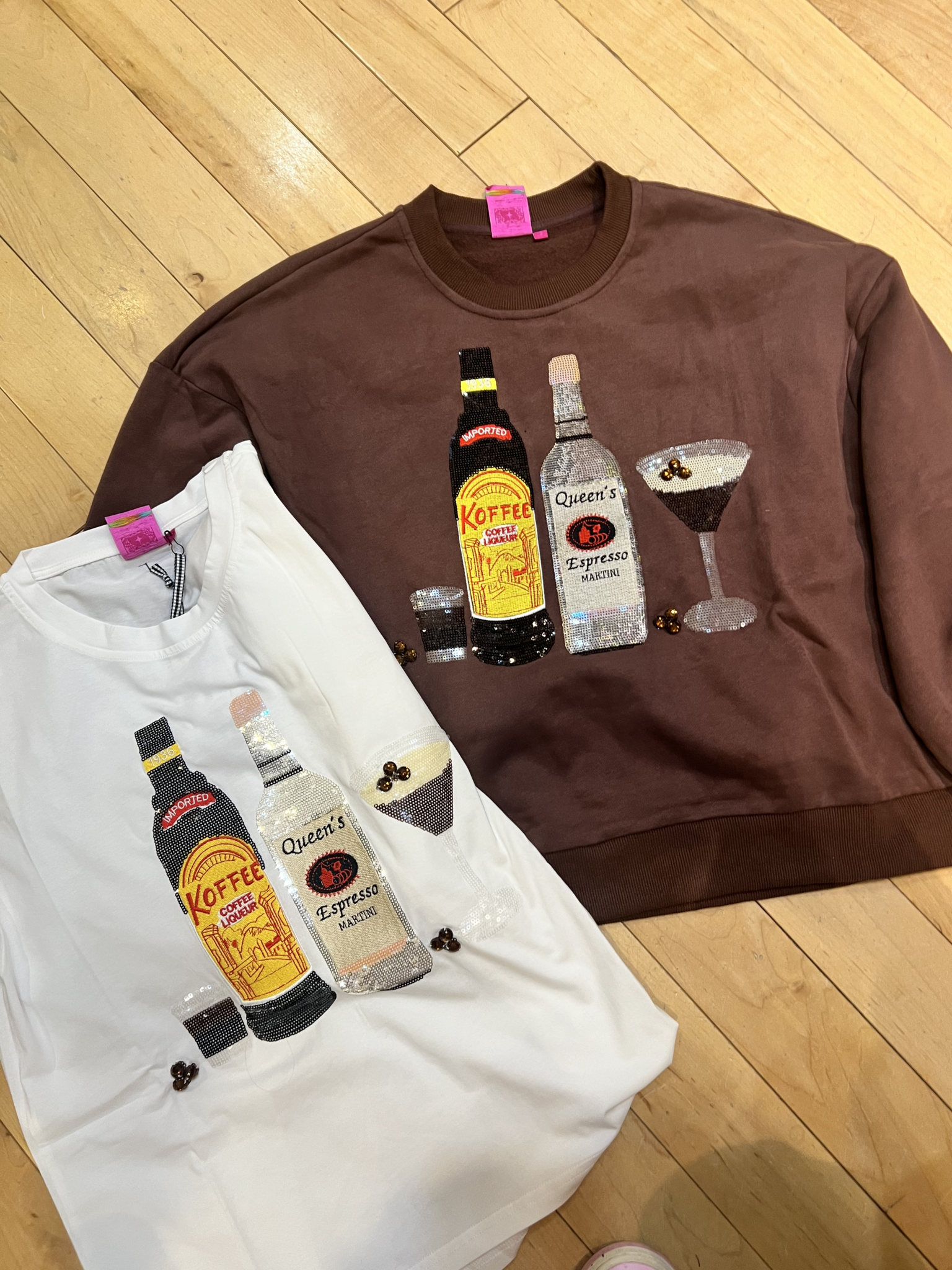 Queen of Sparkles White Espresso Martini Tee
