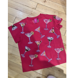 Queen of Sparkles Hot Pink Cosmo Tee