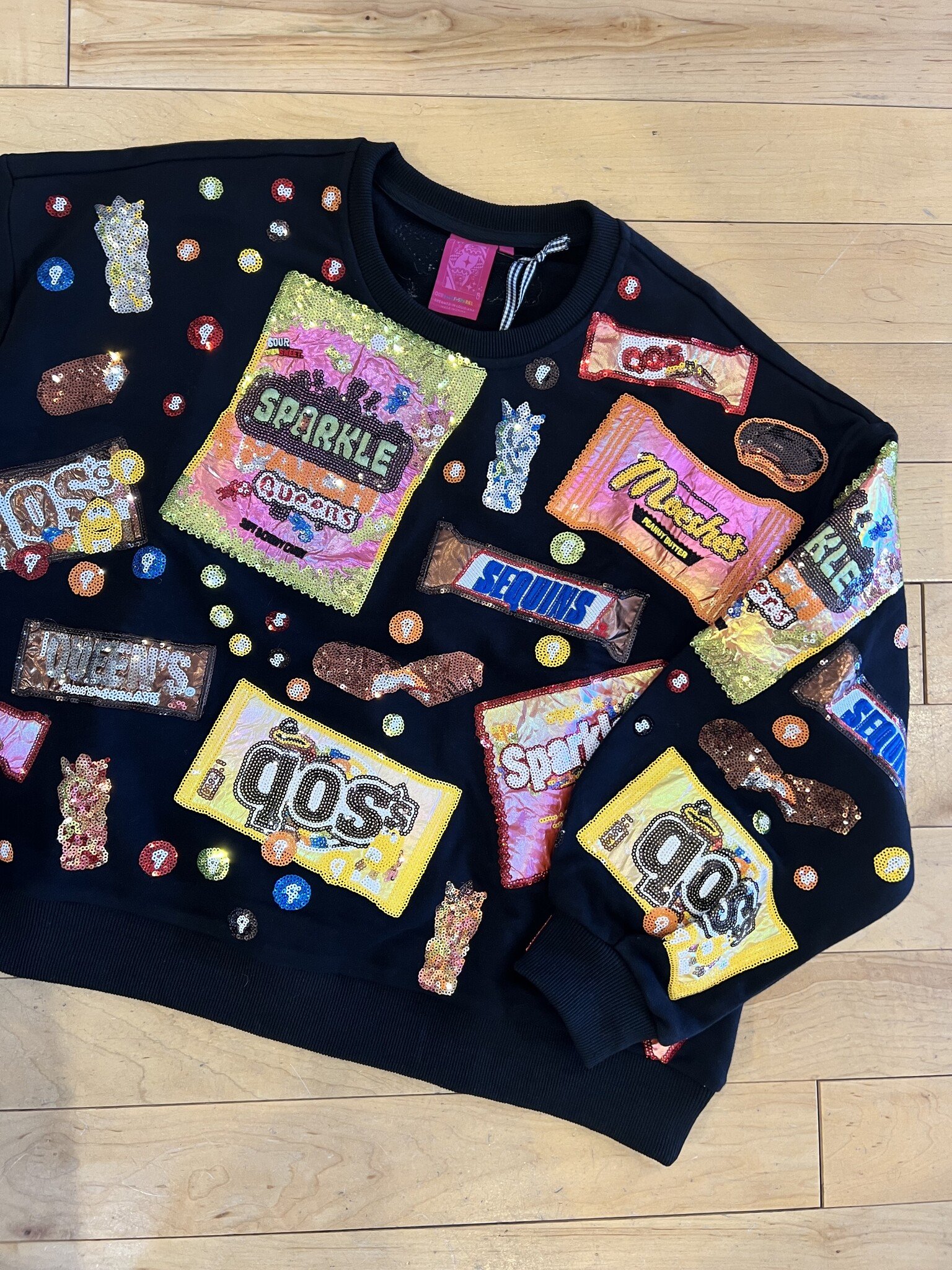 Queen of Sparkles Black Queen of Candy Sweatshirt