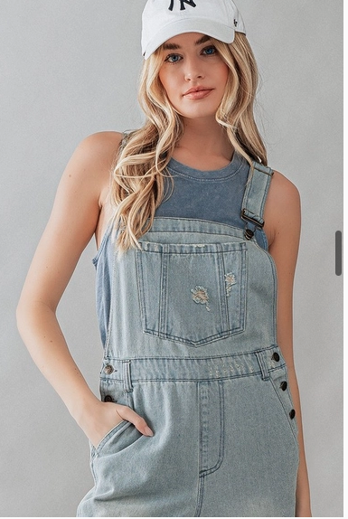Flare Denim Overalls