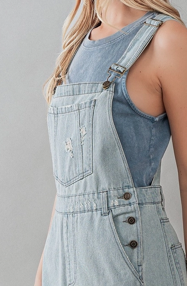 Flare Denim Overalls